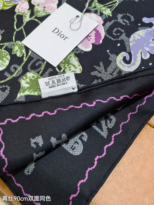 Dior silk scarf 90X90cm E60 (24)
