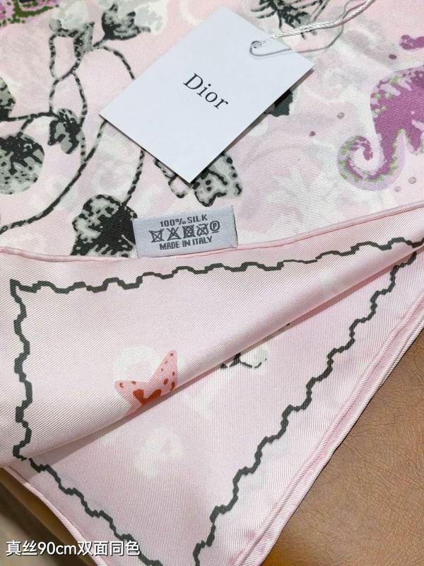 Dior silk scarf 90X90cm E60 (5)