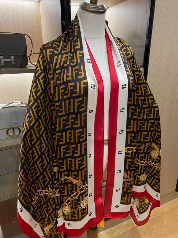 Fendi silk scarf 180X90cm E08 (5)