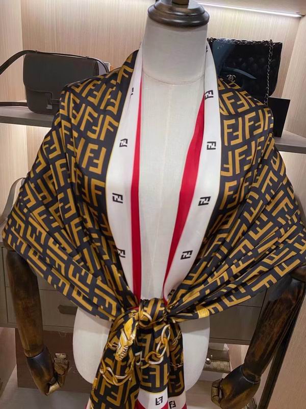 Fendi silk scarf 180X90cm E08 (6)