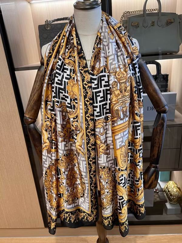 Fendi silk scarf 180X90cm E09 (3)