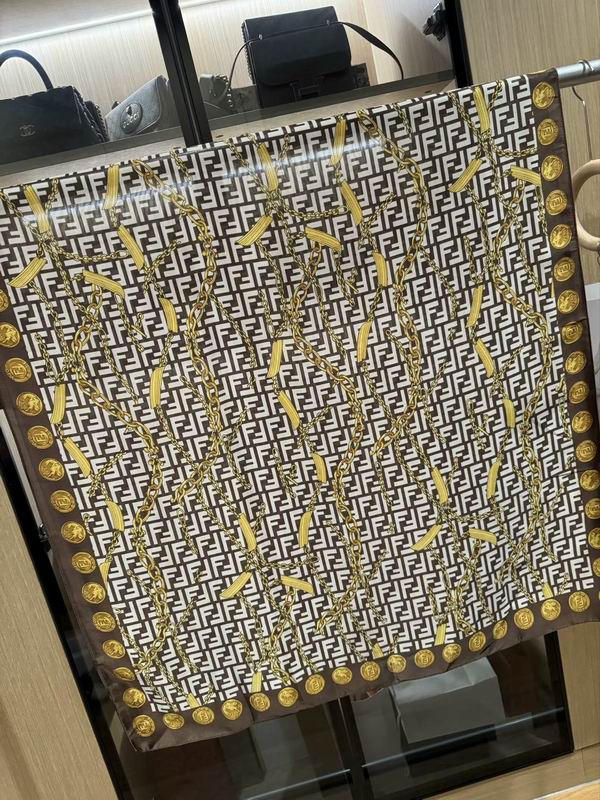 Fendi silk scarf 180X90cm E22 (1)