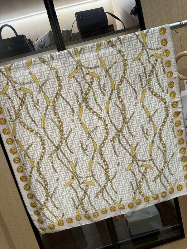 Fendi silk scarf 180X90cm E22 (2)