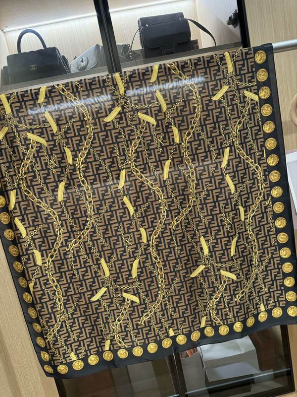 Fendi silk scarf 180X90cm E22 (3)
