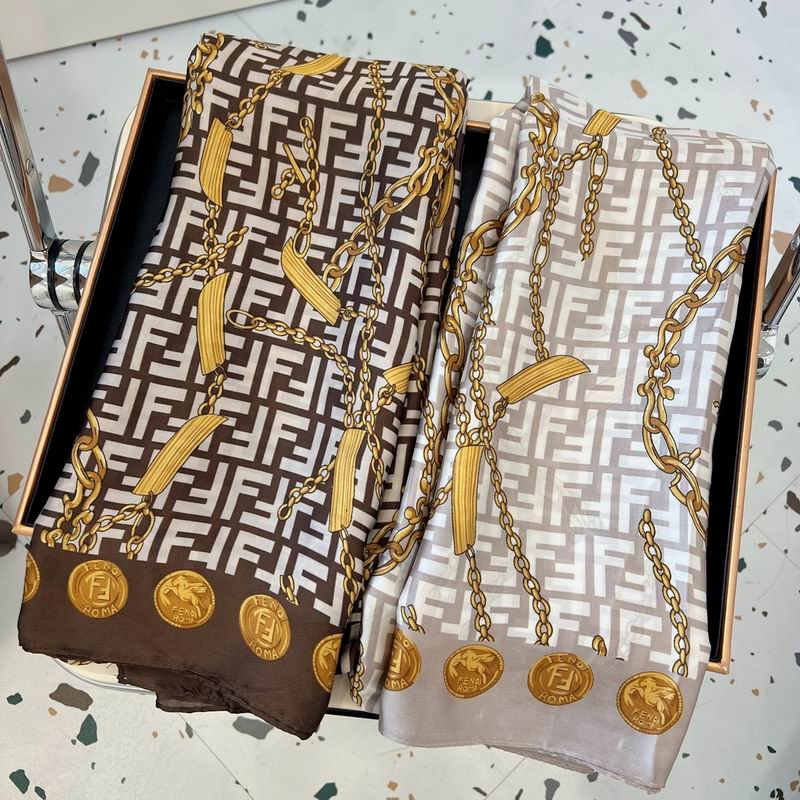 Fendi silk scarf 90-180cm E29 (13)