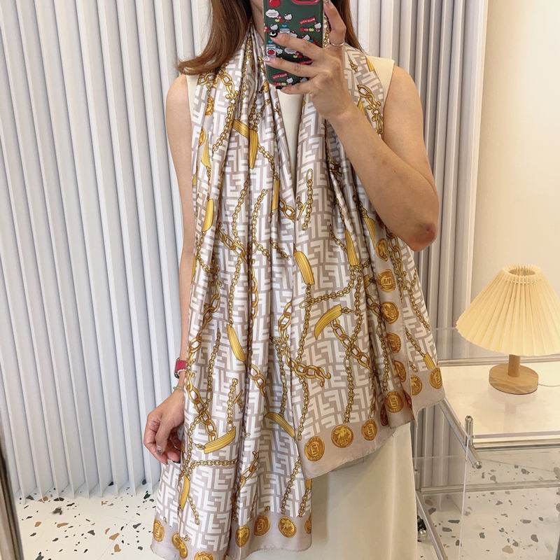 Fendi silk scarf 90-180cm E29 (21)