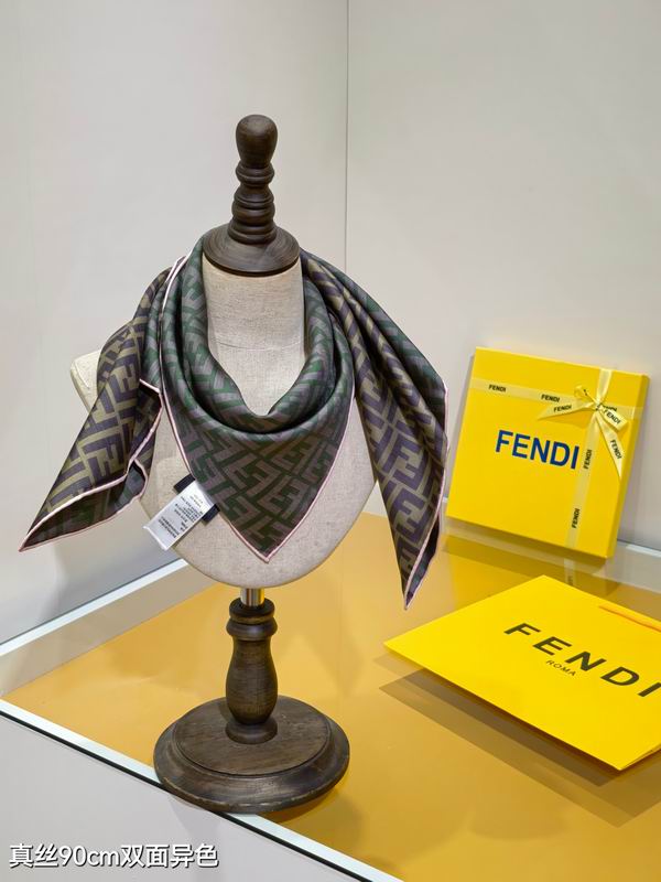 Fendi silk scarf 90X90cm E45 (10)
