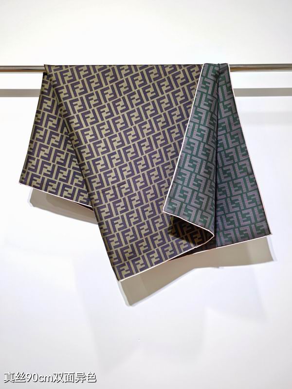 Fendi silk scarf 90X90cm E45 (11)