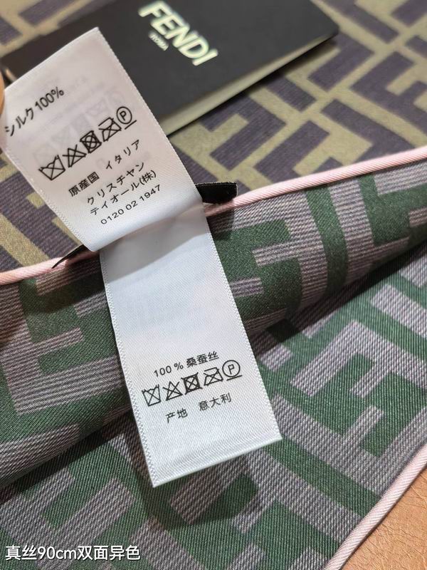 Fendi silk scarf 90X90cm E45 (12)