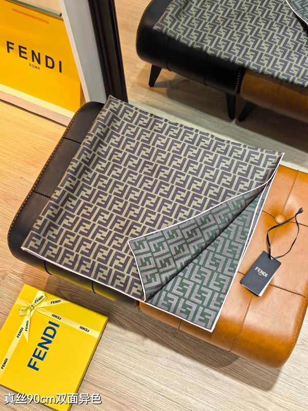 Fendi silk scarf 90X90cm E45 (13)