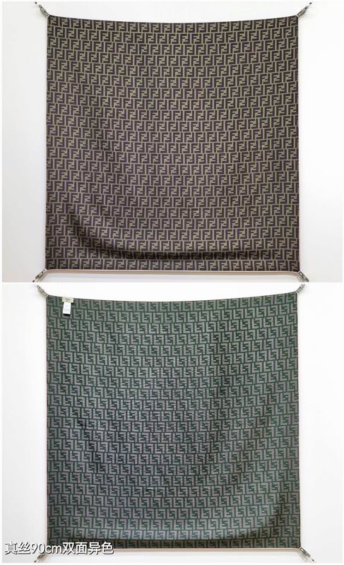 Fendi silk scarf 90X90cm E45 (14)