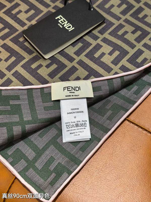 Fendi silk scarf 90X90cm E45 (15)