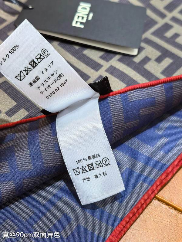 Fendi silk scarf 90X90cm E45 (20)