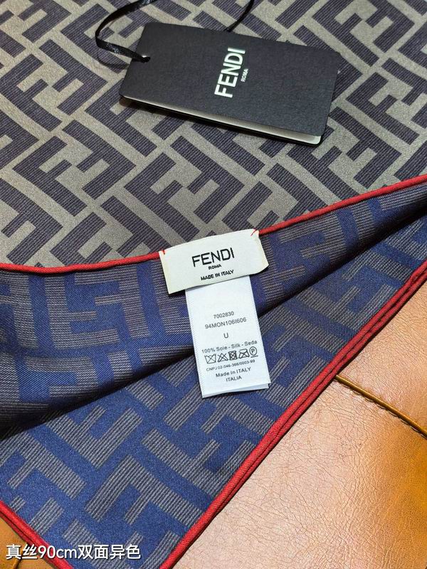 Fendi silk scarf 90X90cm E45 (21)