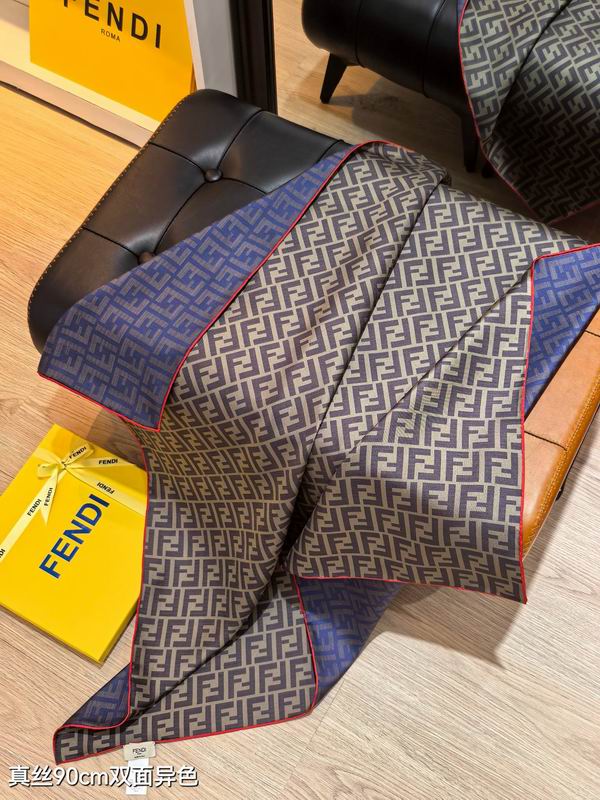Fendi silk scarf 90X90cm E45 (22)