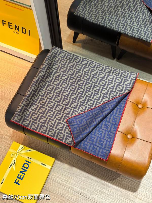 Fendi silk scarf 90X90cm E45 (23)