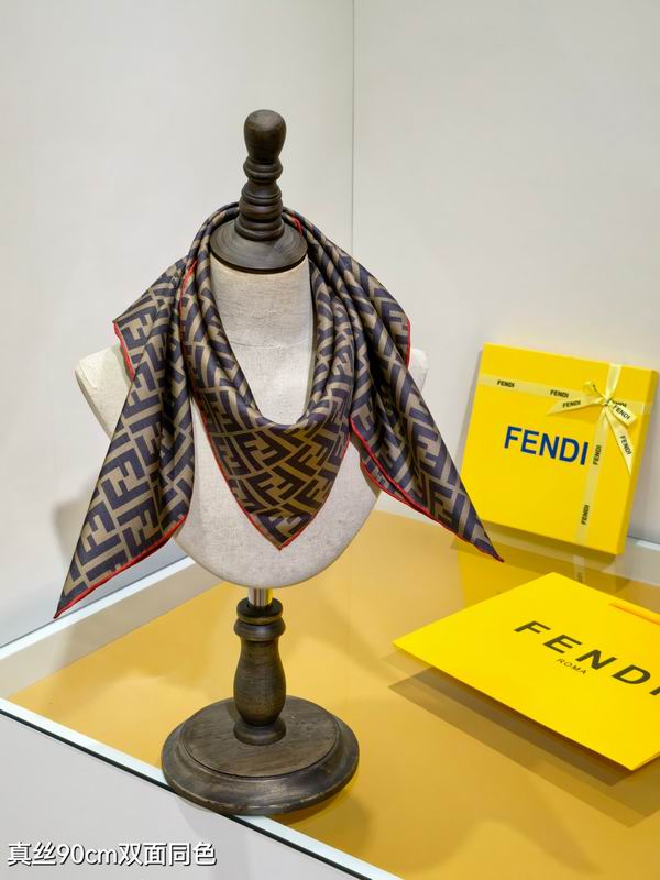 Fendi silk scarf 90X90cm E45 (26)