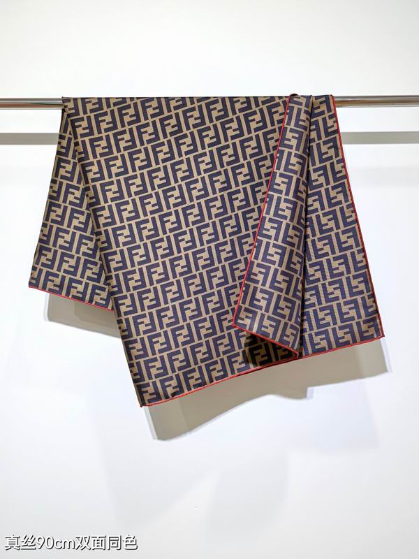 Fendi silk scarf 90X90cm E45 (27)