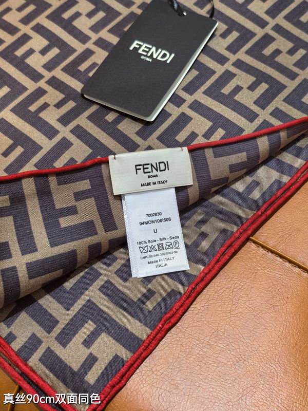 Fendi silk scarf 90X90cm E45 (29)