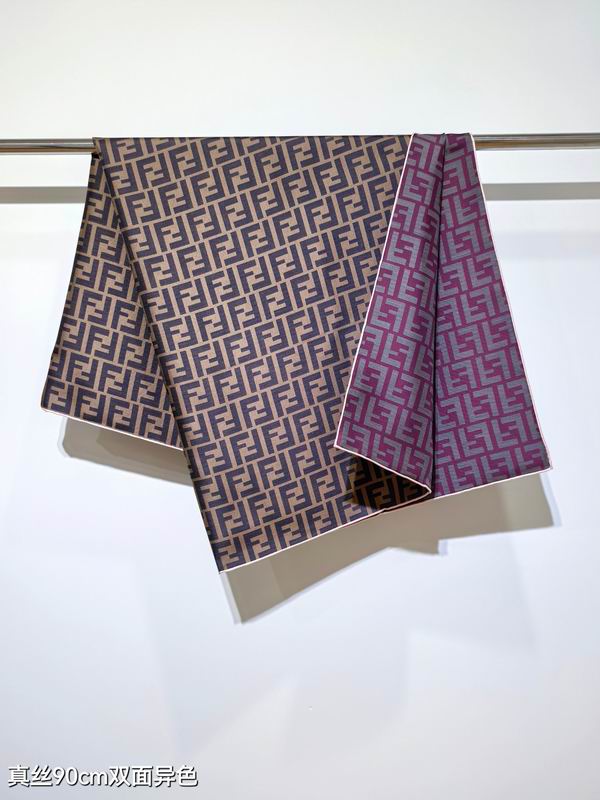 Fendi silk scarf 90X90cm E45 (3)