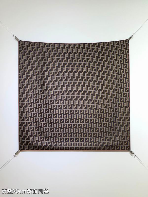 Fendi silk scarf 90X90cm E45 (32)