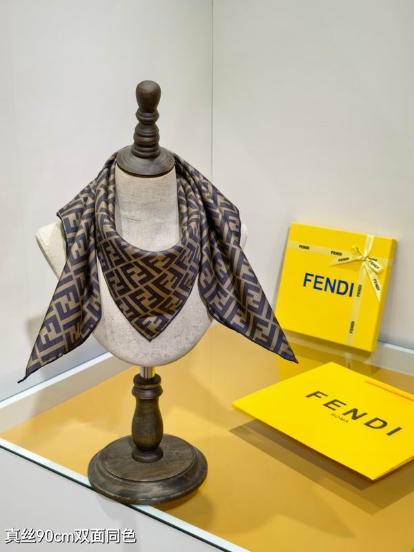 Fendi silk scarf 90X90cm E45 (34)