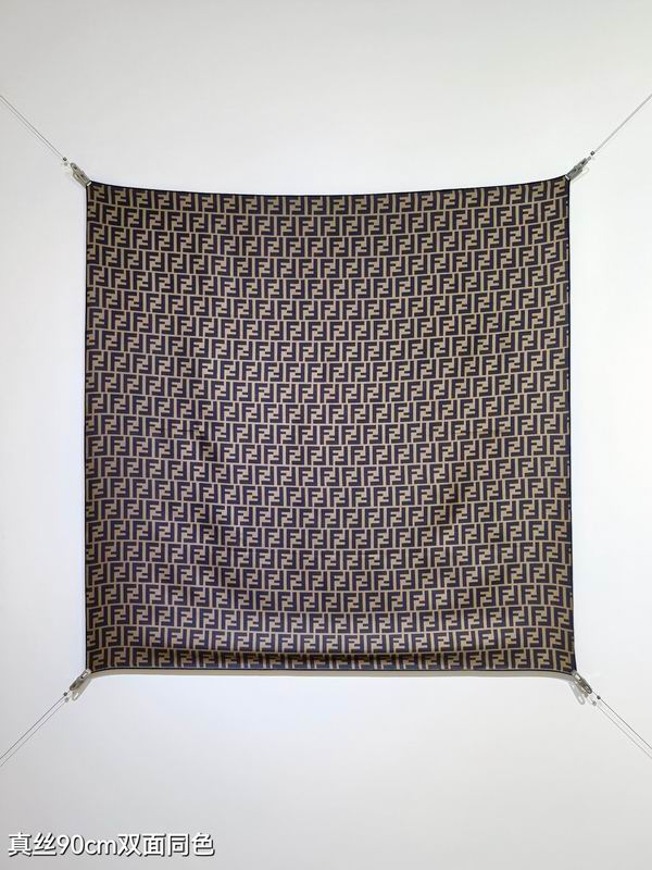 Fendi silk scarf 90X90cm E45 (40)