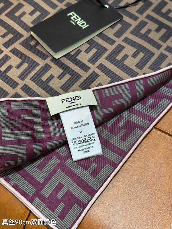 Fendi silk scarf 90X90cm E45 (5)