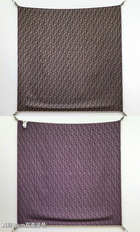 Fendi silk scarf 90X90cm E45 (8)