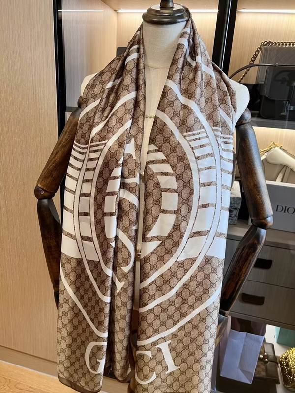 Gucci silk scarf 180X90cm E07 (12)