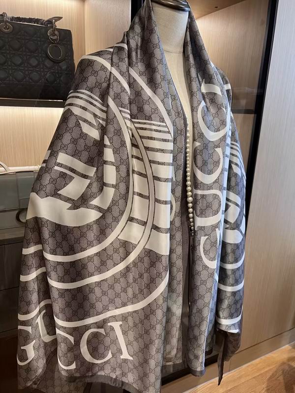 Gucci silk scarf 180X90cm E07 (4)