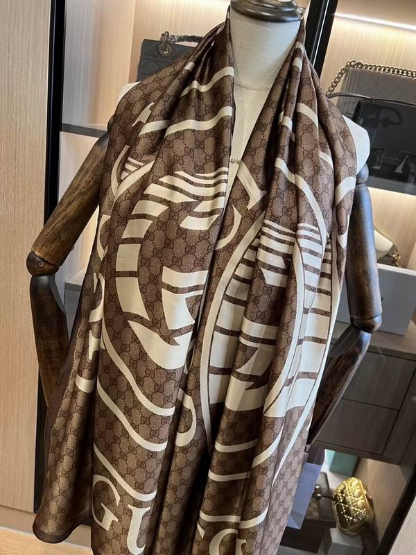 Gucci silk scarf 180X90cm E07 (8)