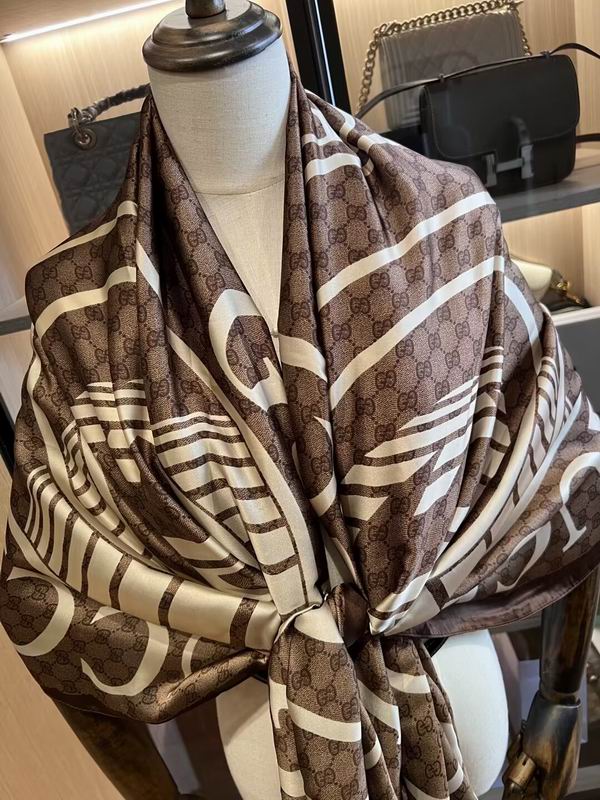 Gucci silk scarf 180X90cm E07 (9)
