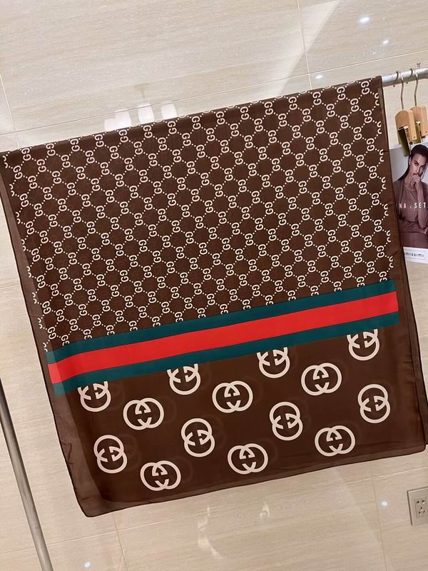 Gucci silk scarf 180X90cm E13 (3)