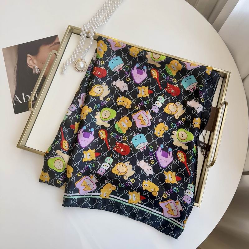 Gucci silk scarf 90-180cm E08 (10)