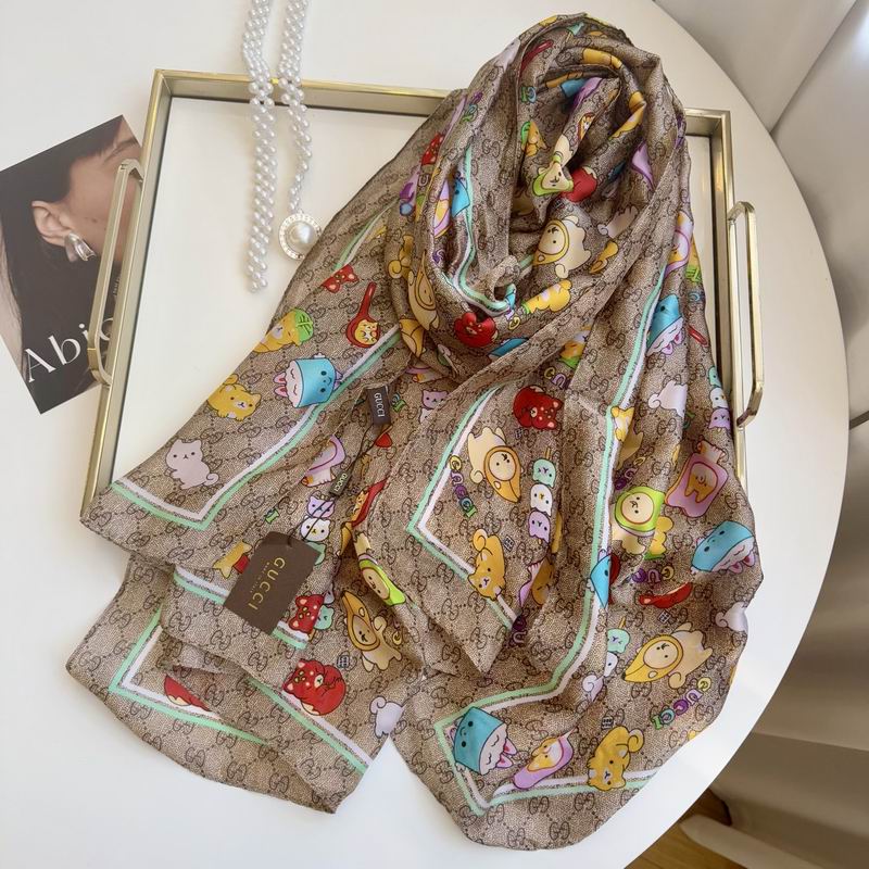Gucci silk scarf 90-180cm E08 (5)