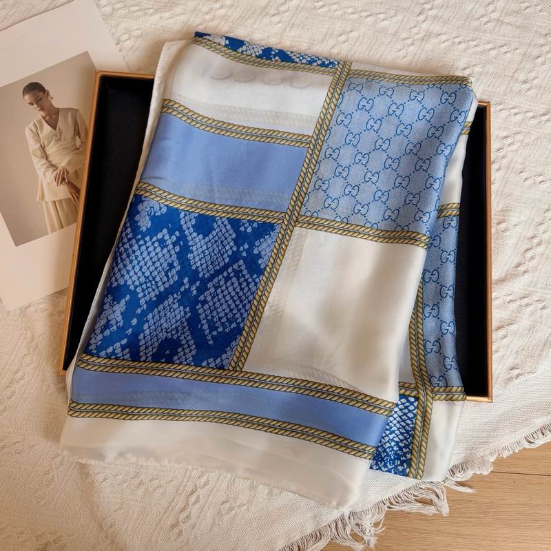 Gucci silk scarf 90-180cm E26 (4)