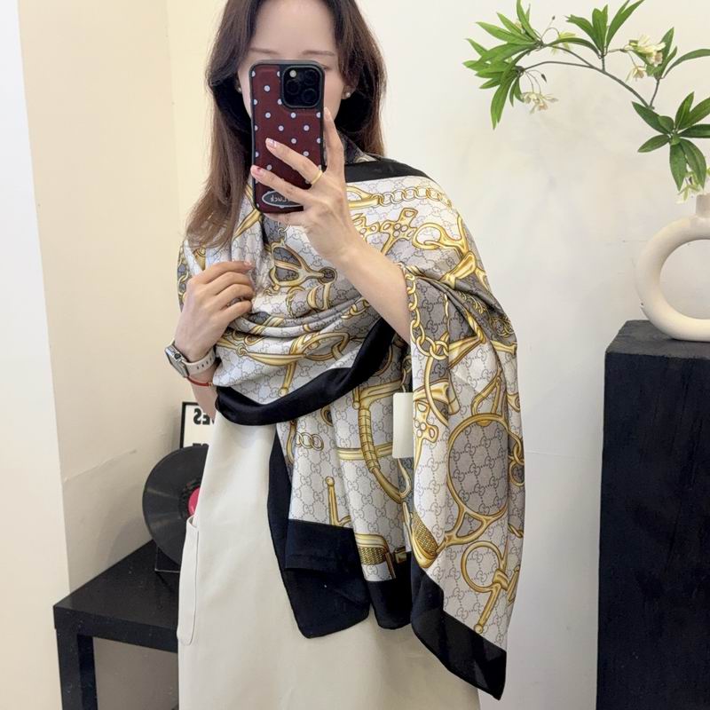 Gucci silk scarf 90-180cm E53 (10)