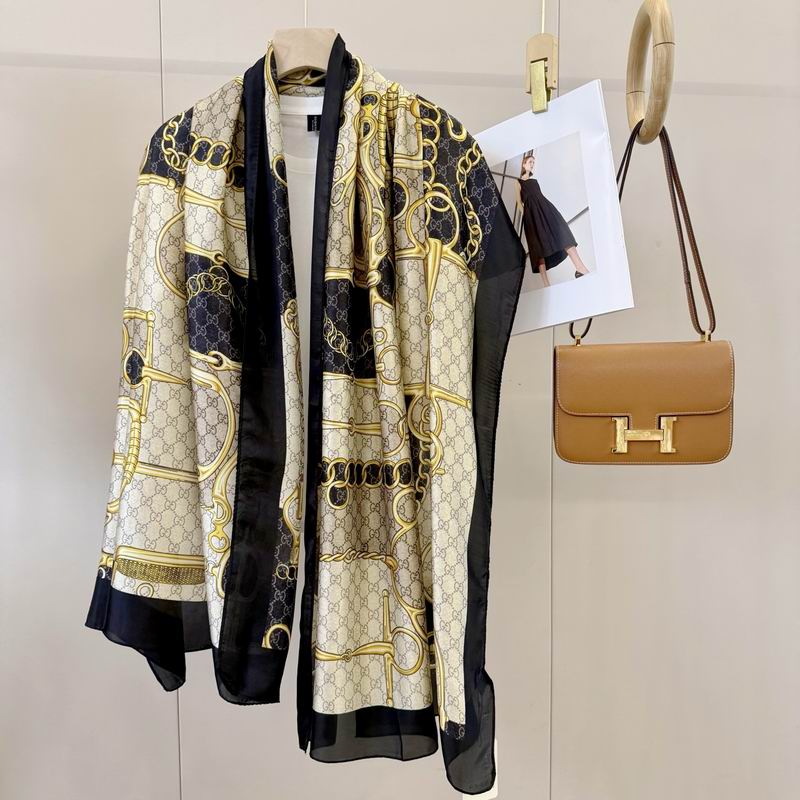 Gucci silk scarf 90-180cm E53 (14)