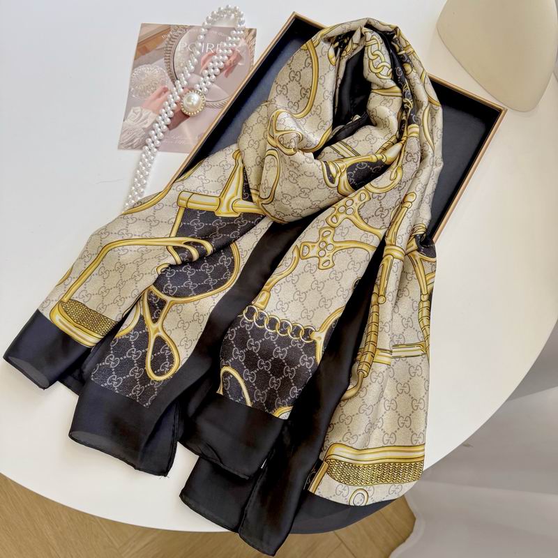 Gucci silk scarf 90-180cm E53 (15)