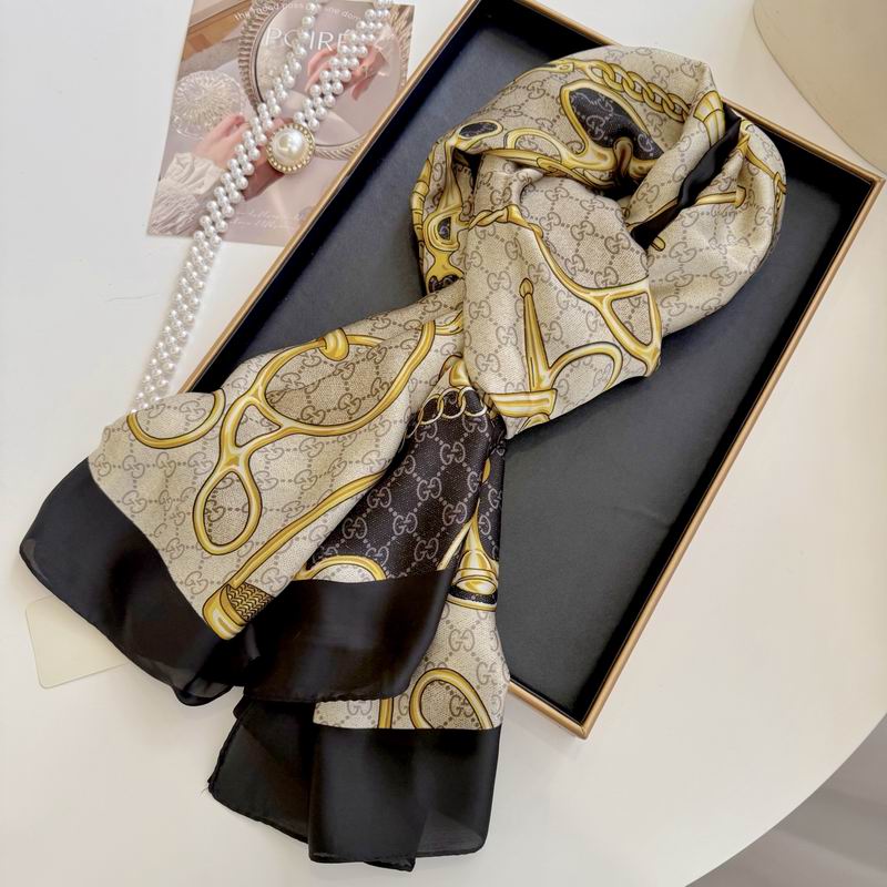 Gucci silk scarf 90-180cm E53 (16)