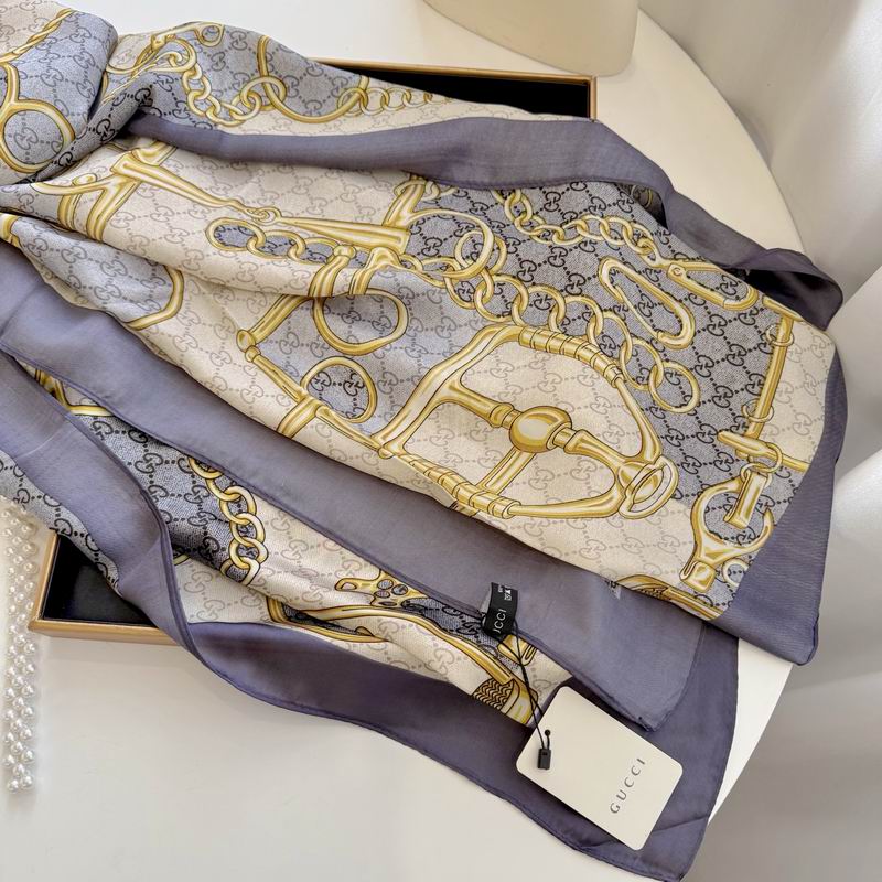Gucci silk scarf 90-180cm E53 (2)