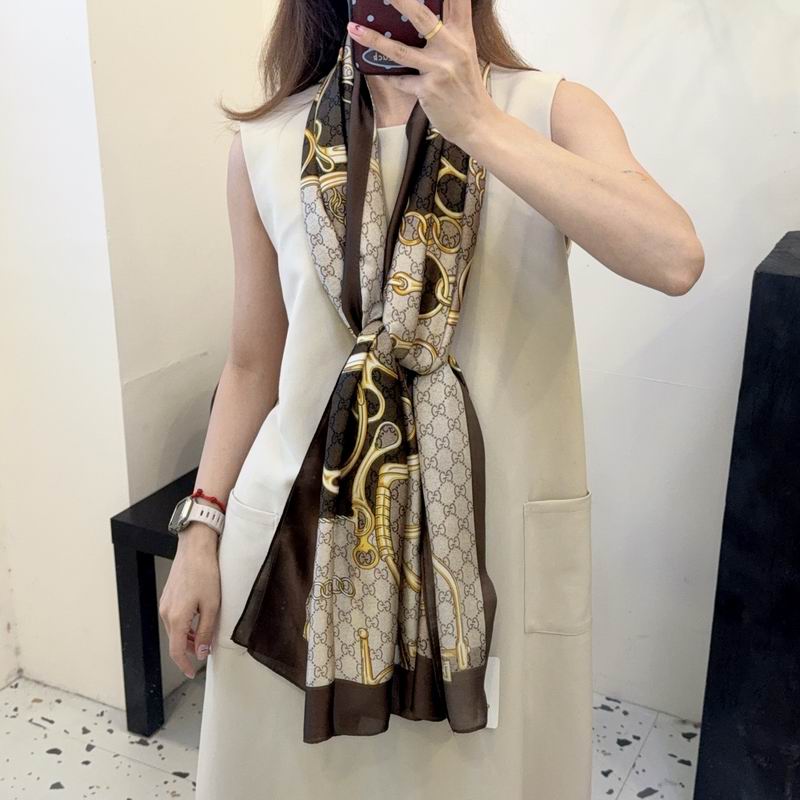 Gucci silk scarf 90-180cm E53 (21)
