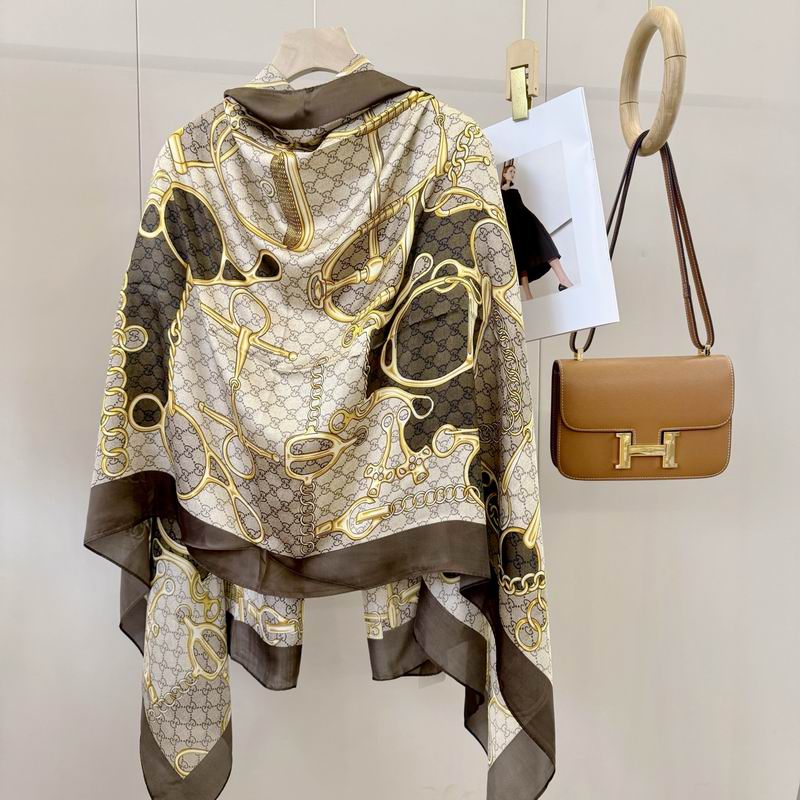 Gucci silk scarf 90-180cm E53 (26)