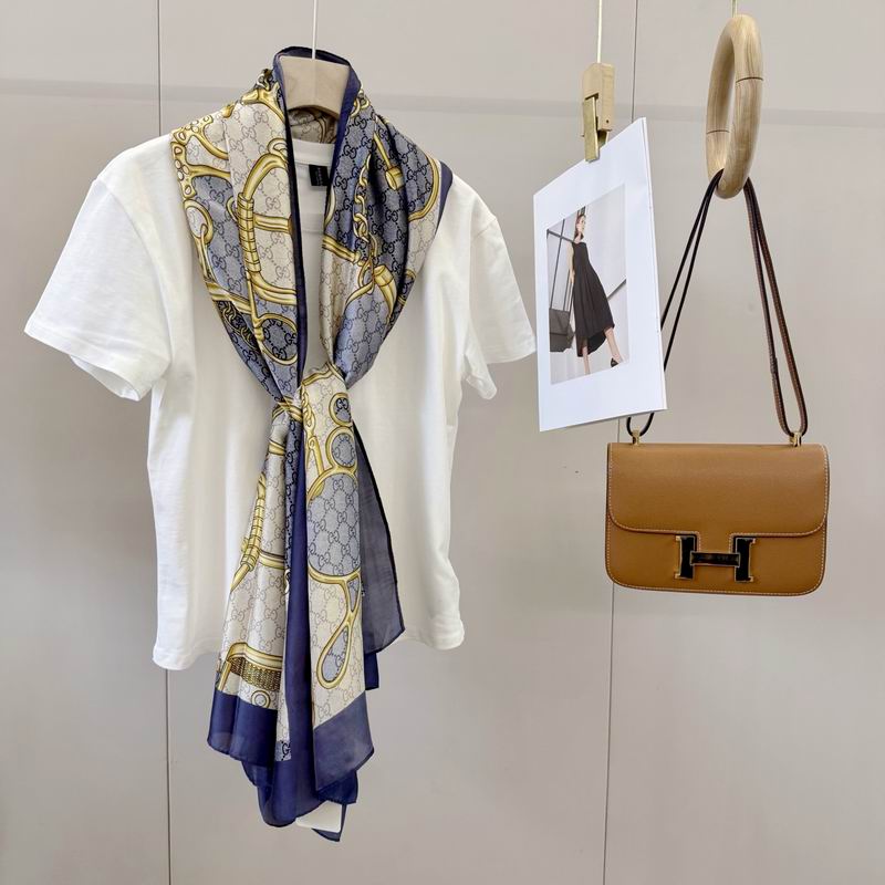 Gucci silk scarf 90-180cm E53 (4)