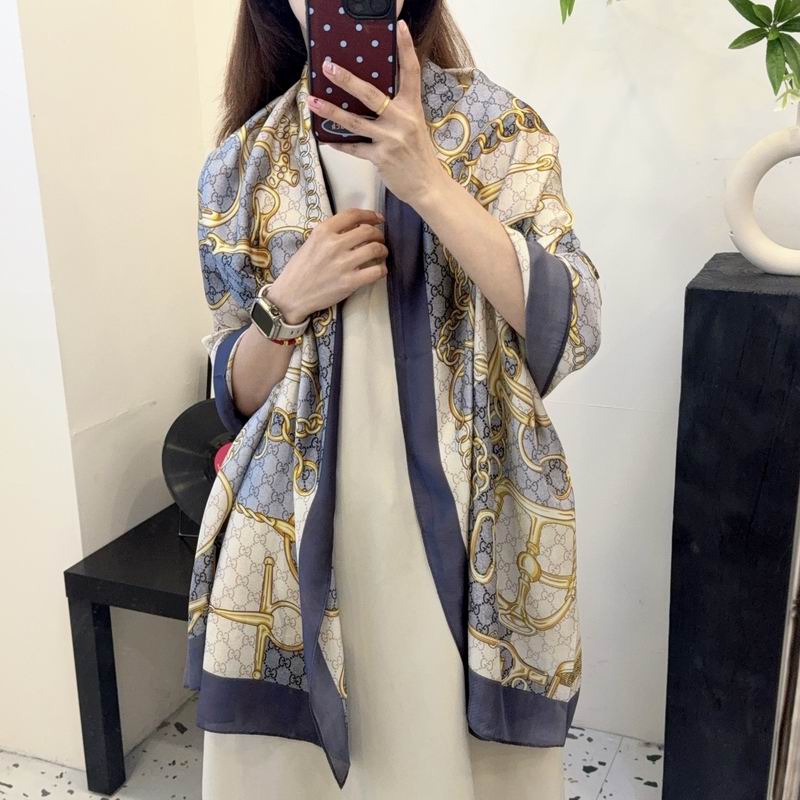 Gucci silk scarf 90-180cm E53 (5)