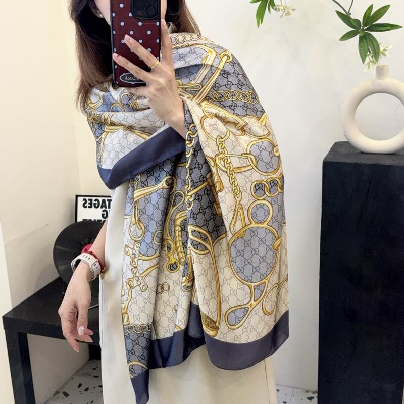 Gucci silk scarf 90-180cm E53 (7)