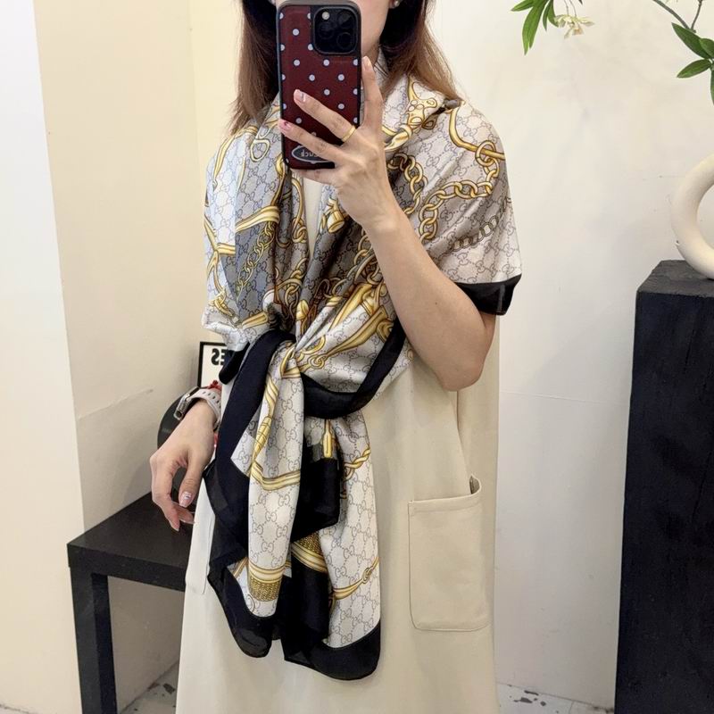 Gucci silk scarf 90-180cm E53 (8)