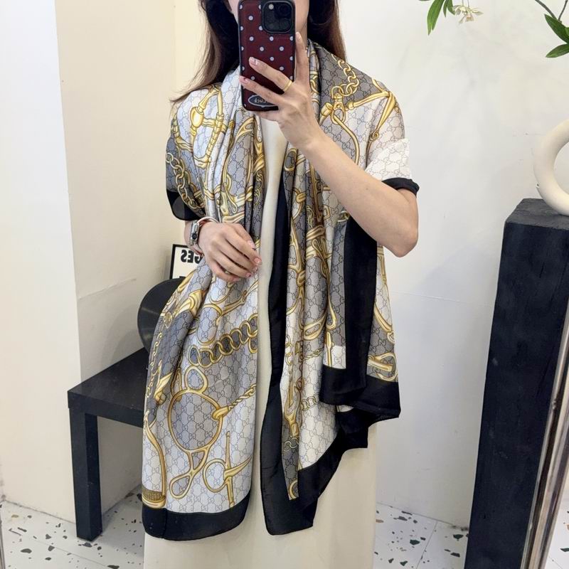 Gucci silk scarf 90-180cm E53 (9)