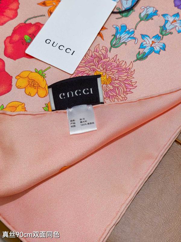 Gucci silk scarf 90X90cm E04 (4)